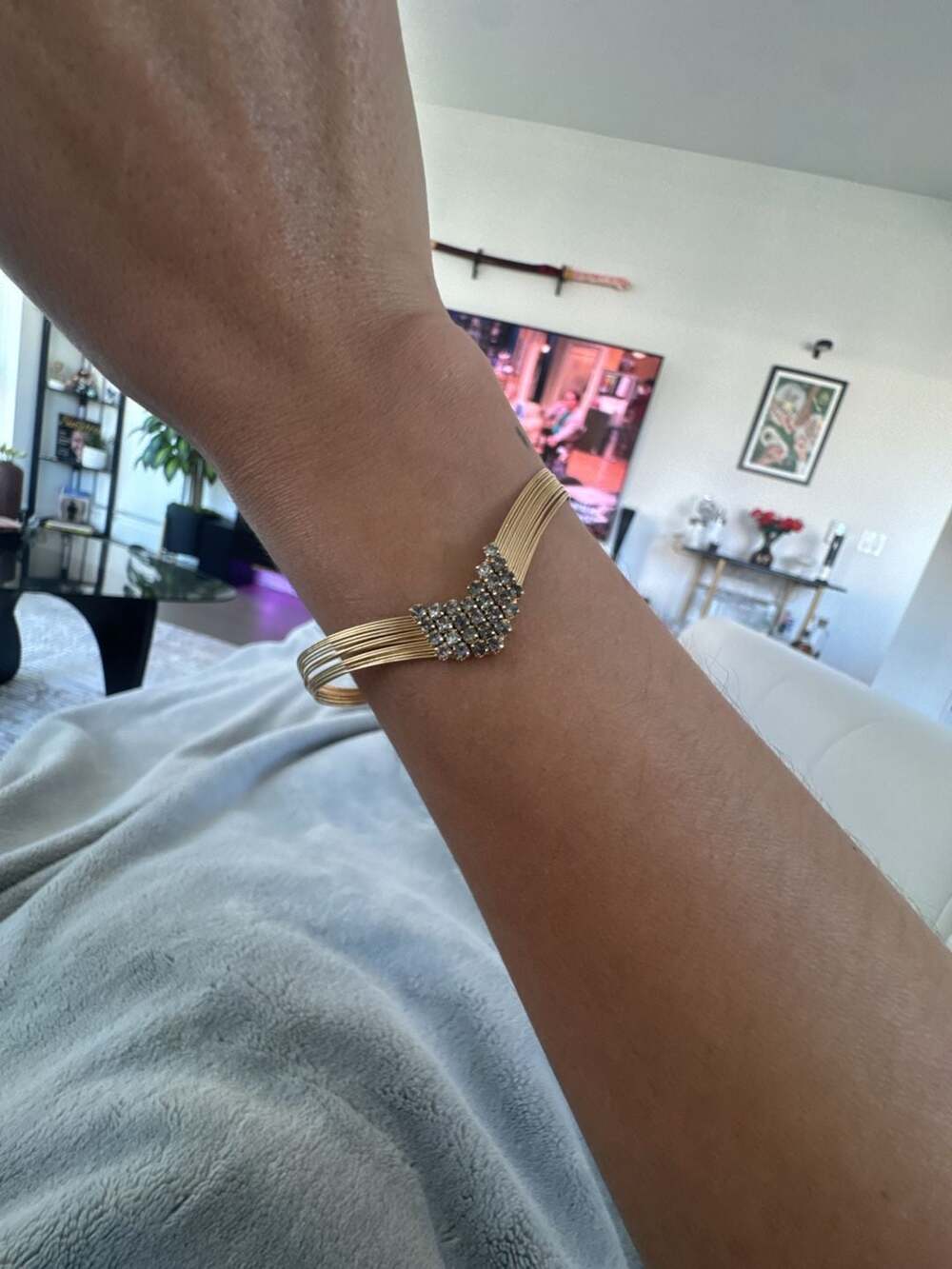 Vintage cocktail gold bracelet